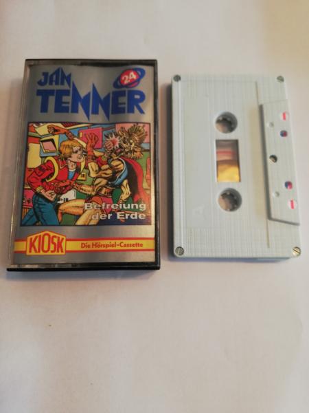 Jan Tenner Folge 24 Befreiung der Erde Weiß mit Silbernen Aufkleber 4.27724 CD Kiosk(Innencover beschrieben und Label Seite 1 der MC fehlt)